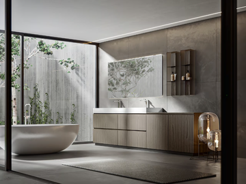 GIU 9021 - Floor-standing double vanity unit by Edoné by Agorà - view 2